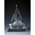 Sail Boat Optical Crystal Award